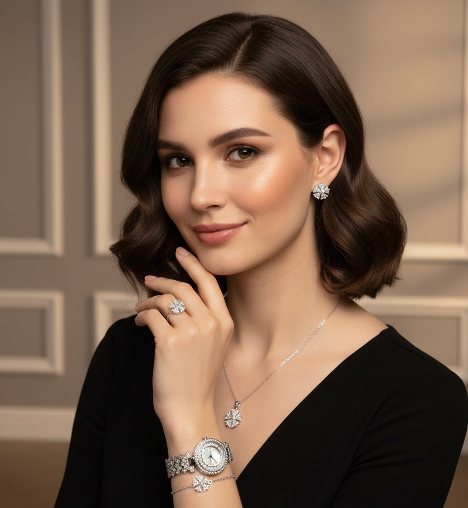 Ladies Complete Jewellery Set with Watch