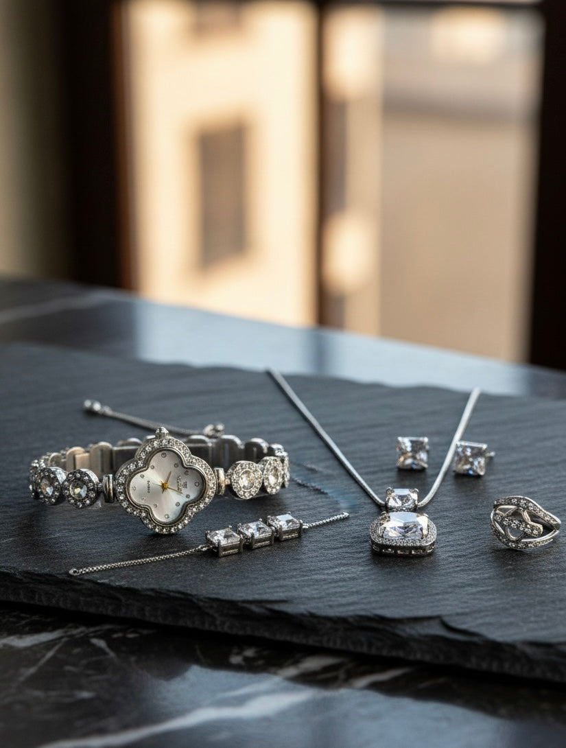 Ladies Complete Jewellery Set with Watch