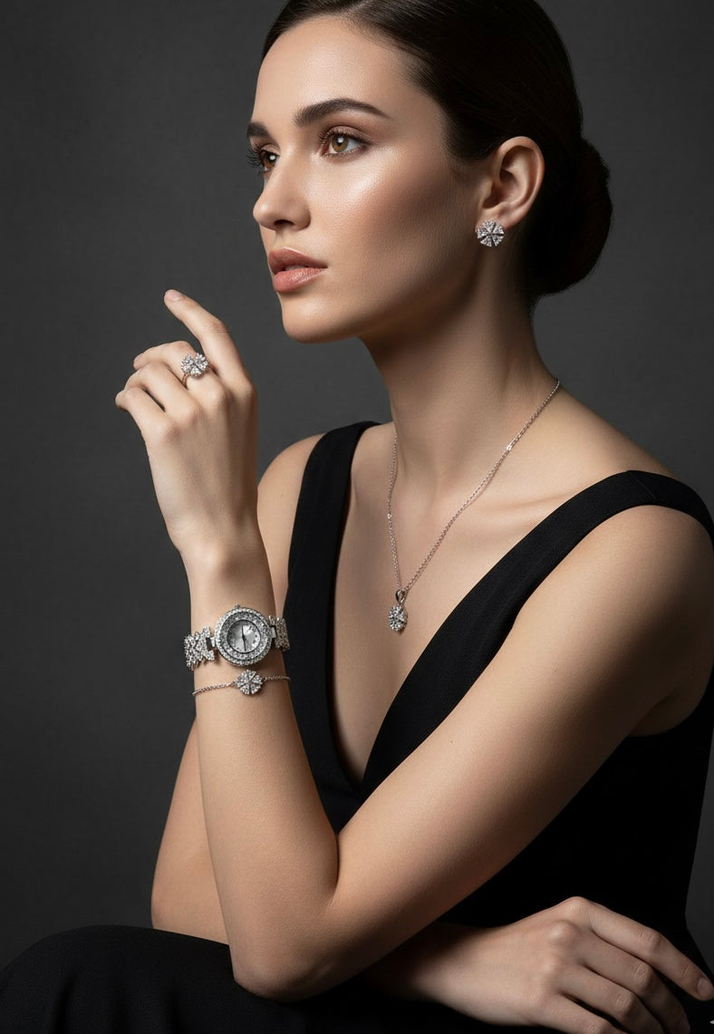 Ladies Complete Jewellery Set with Watch