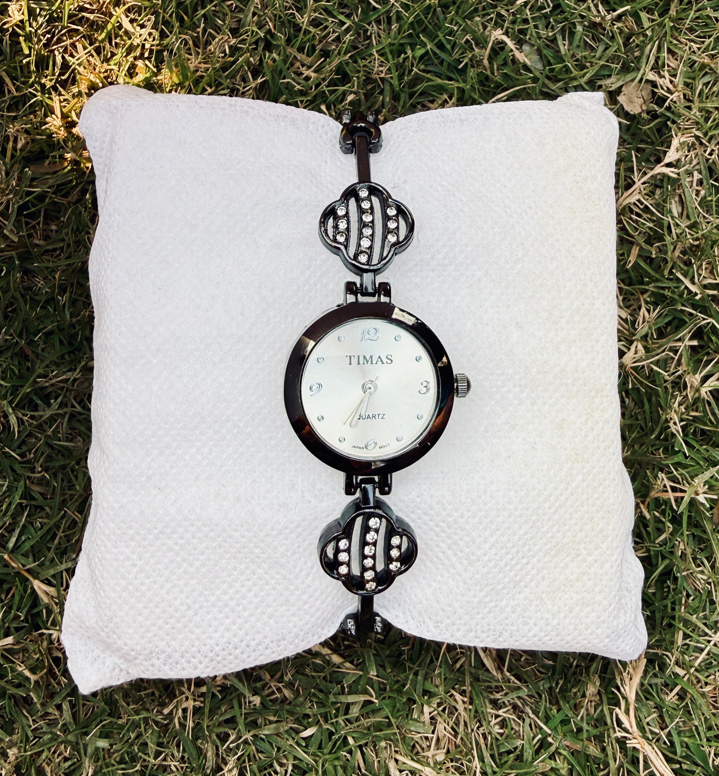 Ladies Complete Jewellery Set with Watch(Black)