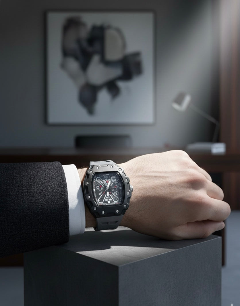 Luxury Men Watch with Skeleton Dial