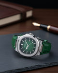Patel Philippe Green leather Strap Watch
