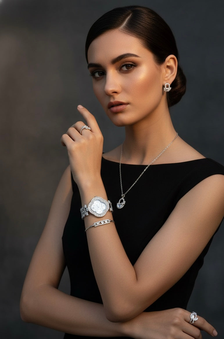 Ladies Complete Jewellery Set with Watch